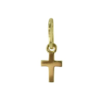 New Bling 9NBSAM-G200262 Gouden Hangertje - Dames - Kruis - 4 x 3 mm - 14 Karaat - Bedel - Goud