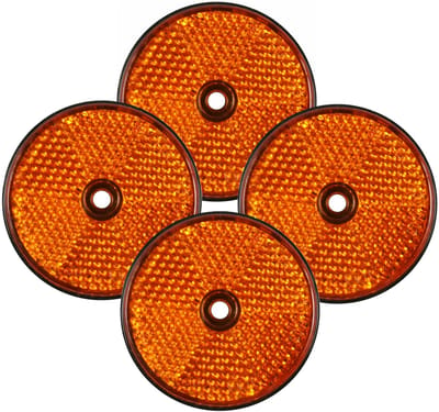 Benson Reflector - 4x - oranje - schroefbevestiging - 60mm - rond