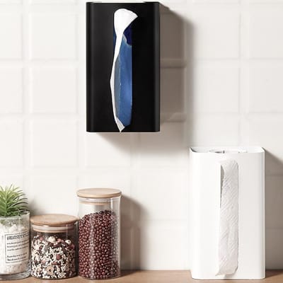 Servethouder Container Magnetisch Opbergrek Papieren Handdoek Wandmontage Roestvrij Staal Handschoen Dispenser Koffer gray