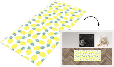 Keukenloper - Loper keuken - Zomer - Tropisch - Design - Ananas - 120x50 cm - Keukenloper vinyl