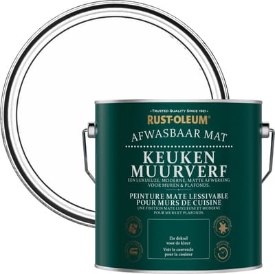 Rust-Oleum Wit Keuken muurverf - Katoen 2,5L