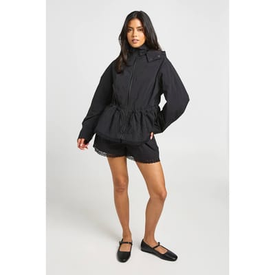 boohoo Dames Shorts Met Kanten Zoom | Zwart | Maat: 34