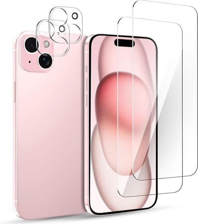 iPhone 15 Plus Screen Protector en Camera lens protector/ Tempered glass Screen protector voor iPhone 15 Plus - Beschermglas - Glasplaatje - 2+2 stuks