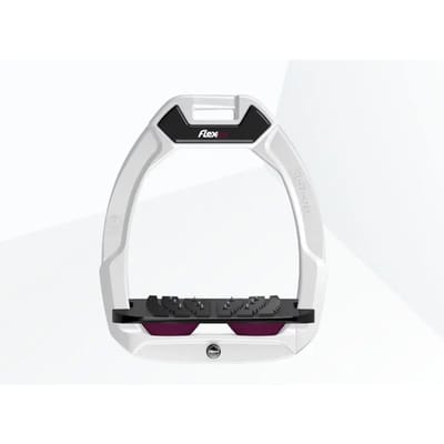 Veiligheidsstijgers Paardrijden Ingelend Ultra Grip Wit/ Zwart/ Paars Flex-On Safe-On