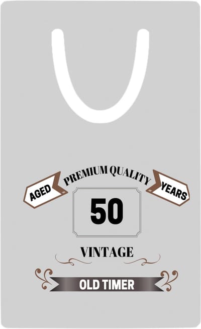 Hacebo® - 50 vintage old timer metalen boekenlegger - 49+1 - mensen die 50 zijn geworden - 50 jaar Sarah en Abraham cadeau - Jubileum man en vrouw - Verjaardags - Grappige tekst - Jarig - Verjaardag Bladwijzer boekenleggers - 7.6 cm x 5cm