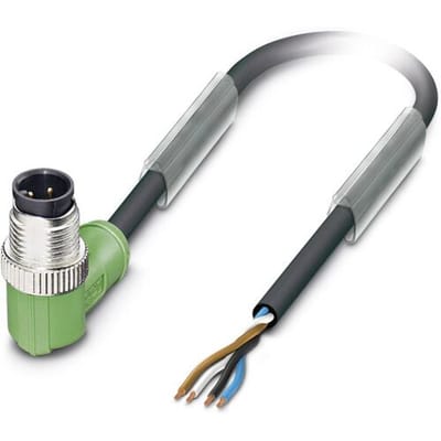 Phoenix Contact 1668166 Sensor/actuator connector, geassembleerd M12 Aantal polen (sensoren): 4 Stekker, haaks 1.50 m 1 stuk(s)