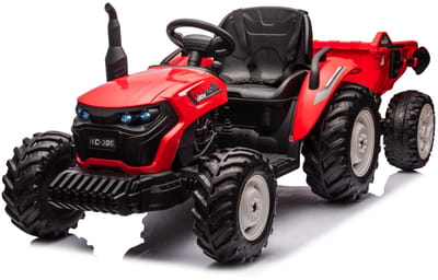 Elektrische kindertractor met aanhanger 24V Rood