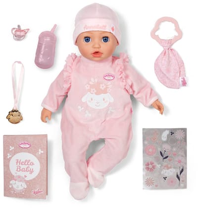Baby Annabell pop 43cm interactief - realistische babypop speelgoed.