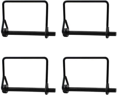 4 PCS 6mm koolstofstaal zwart Quick Release koppelingsslot pin voor boerderij, gazon, tuin