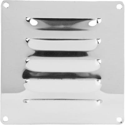 Ventilatie Roosters - Lucht Roosters - Ventilatie Verbeteren - 316 Roestvrij Staal - 120x120 mm - Zilverkleurig
