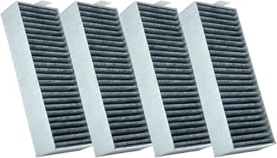Fixem Afzuigkap Koolstoffilter Set 4 Stuks, Geschikt voor Bosch Siemens, 17007412, HEZ9VRUD0, 17007113, Voor Diverse PVQ en PIE Inductiekookplaten