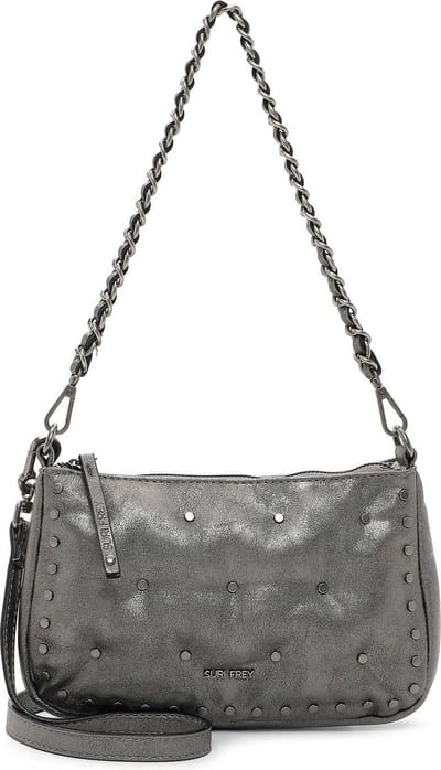 SURI FREY Schoudertas Andy Handbag With Zipper Darksilver Zilverkleurig
