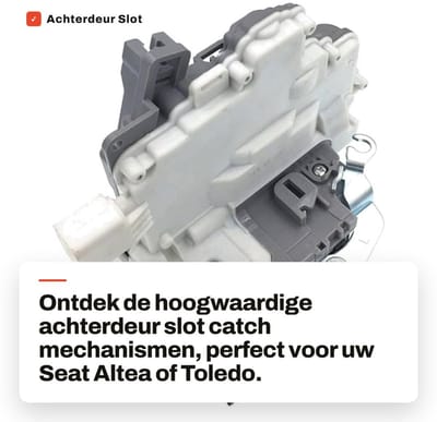 Dailygoods- Deurslot Achterdeur Links - Vergrendeling Actuator - Compatibel met Seat Altea/Toledo III - 8 Pins - OEM Kwaliteit - Hoogwaardige Materialen - Deurslotmechanisme