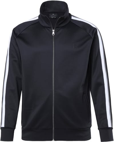JAY-PI - Heren - Trainingsjasje FLEXNAMIC® tennis opstaande kraag - Zwart - Maat 3XL