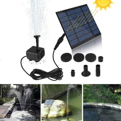 Mini-zonne-fonteinpomp Zonne-waterpomp Power Panel Kit Zonnepaneel-waterpomp voor tuinzwembad zwart