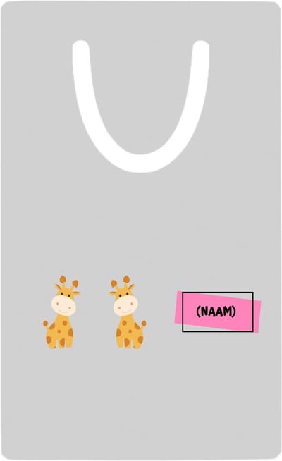 Hacebo® - Giraffen met eigen naam metalen boekenlegger- Giraffe - dieren liefhebbers - leuke cadeau voor iemand die van houdt van giraffen - verjaardagscadeau - kado - gift Bladwijzer boekenleggers - 7.6 cm x 5cm