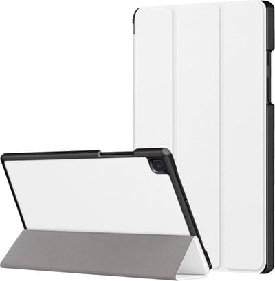 Hoes Geschikt voor Samsung Galaxy Tab A7 Hoes - 10.4 inch - (2020/2022) - Smart Case / Trifold Bookcase – Wit