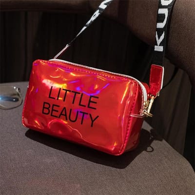 Modieuze schoudertassen voor dames, kleurrijke laserprint tassen voor vrouwen, crossbodytassen 17.5x6x10.5cm