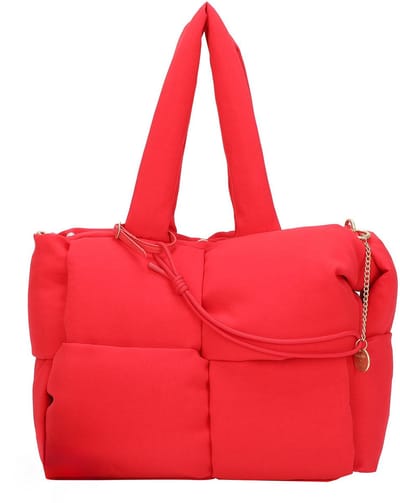 Fritzi aus Preußen shopper schoudertas Brigitte X Fritzi Weave Limited Puffed Sky Shopper Real Red rood