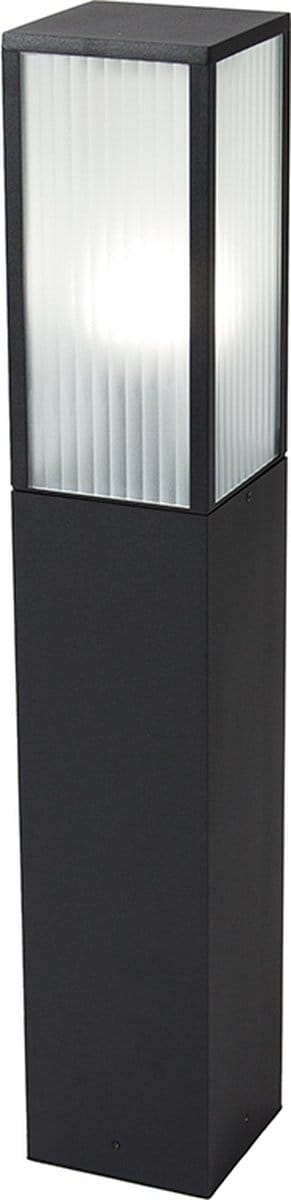 QAZQA charlois - Moderne Dimbare LED Smart Staande Buitenlamp | Staande Lamp voor buiten incl. wifi met Dimmer - 1 lichts - H 80 cm - Zwart - Buitenverlichting