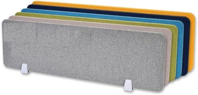 Akoestische Vrijstaande Bureau Privacy Panel Bureau Divider Geluiddichte Privacy Divider voor Kantoor en School Geel 30X60CM