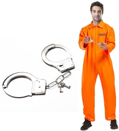 Dailygoods- Gevangenenkostuum Uniseks - Oranje Kostuum - Halloween Kostuum - Cosplay - Carnaval - Hoogwaardig Dacron