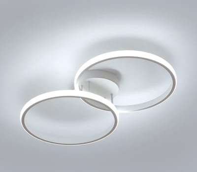 Goeco Plafondlamp - 54cm - Groot - 30W - LED - Ronde - Metalen - 6500K - Koel Wit Licht