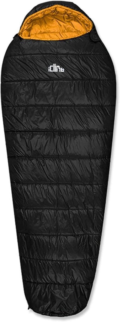 Mummie Slaapzak 3 Seizoenen Warm Compact Ultralight met Compressiezak voor Camping en Wandelen