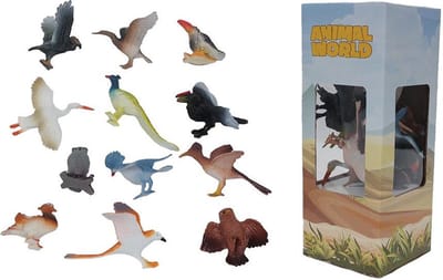 PIA Soft Toys-Speelfiguren - PVC - Vogels in doos 12 ass. 5 - 10 cm