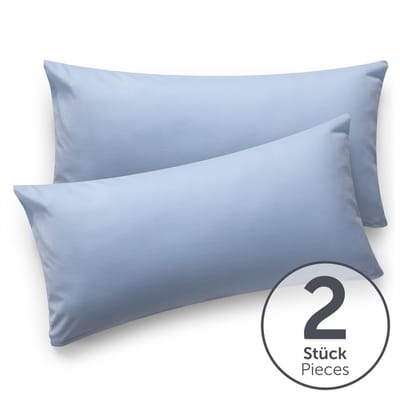 Blumtal - Set Van 2 Kussenslopen - Superzachte Premium Jersey Kussenhoes - 100% Katoen - 40 x 60 cm - Lichtblauw