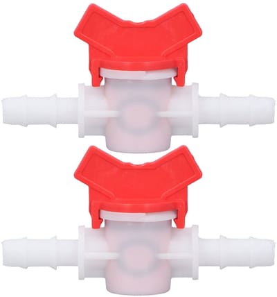 Dailygoods- Stroomregelklep 2 Stuks - ABS Kunststof - 10mm/12mm Slangfitting - Handmatige Bediening - Veiligheidsklep - Voor Huishouden/Tuin Irrigatie - Waterafsluiter