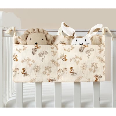 Nieuwe katoenen nachtkastje luiertas schattige baby wegwerp luier opbergtas handtas jongens meisjes baby wieg fles trolley hangende tas