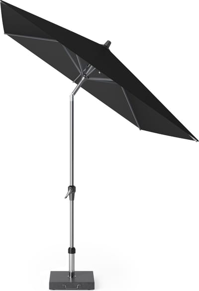Platinum Sun & Shade - Middenstokparasol - Riva - 250x200cm - Zwart - Kantelbaar - Easy-up draaisysteem - 96% UV protectie