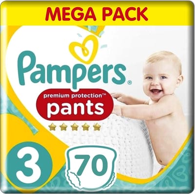 Pampers Premium Protection Pants - Maat 3 - Mega Pack - 70 luierbroekjes