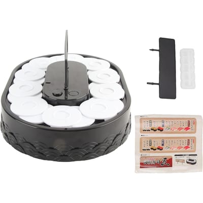 Roterende Sushi Machine Automatische Roterende Tafel Displaystandaard Zwenkplateau Draaitafel voor Sushi Dessert gray