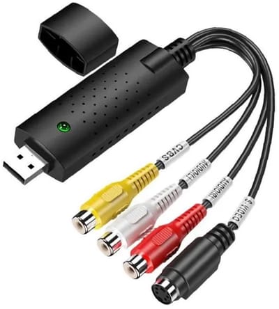 carmdering - USB audio/video-opnamekaart, audio/video-converter,VHS-video-adapter voor bewerking en nabewerking, vergulde contacten