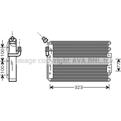 Condensator, airconditioning AVA COOLING PR5042