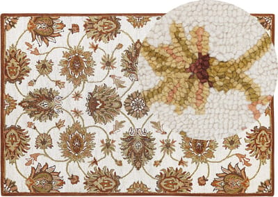 EZINE - Vloerkleed - Lichtbeige - 160 x 230 cm - Wol