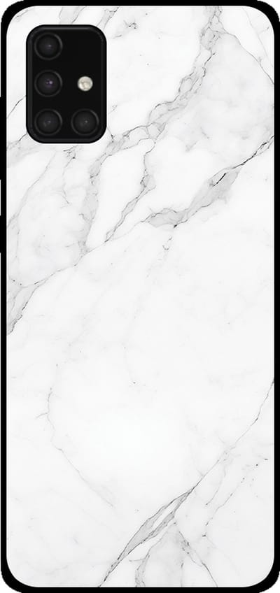 Smartphonica Telefoonhoesje voor Samsung Galaxy A71 4G met marmer opdruk - TPU backcover case marble design - Wit geschikt voor Samsung Galaxy A71 4G