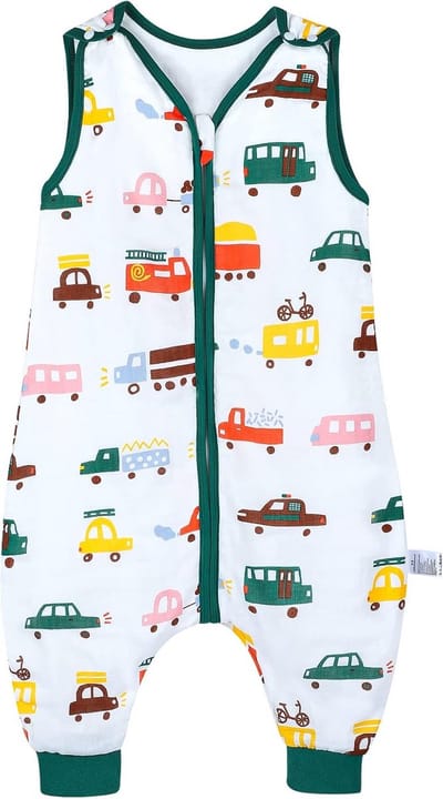 Slaapzak met Benen voor Baby's en Peuters - Ademend en Comfortabel, 0,5 TOG, Mouwloos, Geschikt voor Zomer, Maat S
