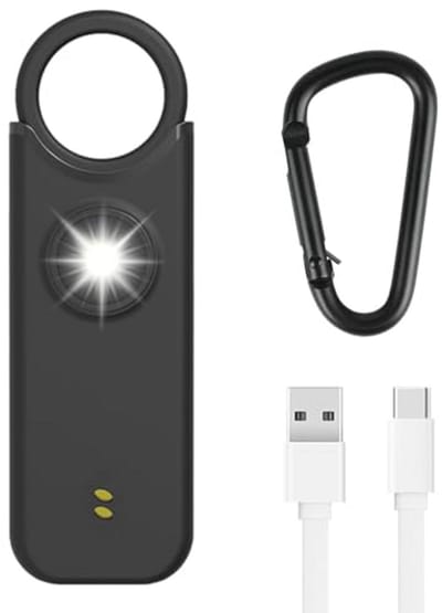 Persoonlijk Alarm 135 dB met LED en Sleutelhanger voor Zelfverdediging