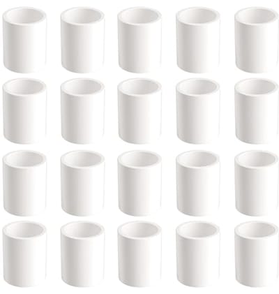 Zware PVC buiskoppelingsfittingen 3/4 inch (socket x socket) - 20 stuks voor doe-het-zelf PVC-creaties