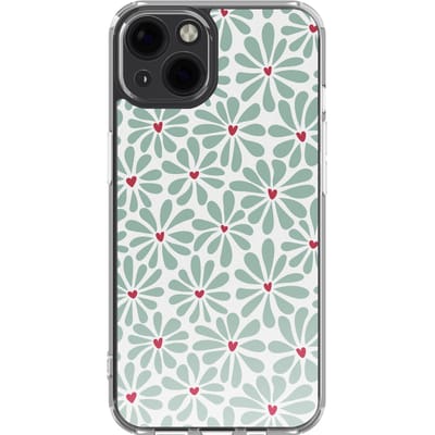imoshion Hoesje - Geschikt voor Apple iPhone 13 - Design hoesje - Bloom Love Sage Green