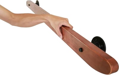 Houten Trapleuning - Muur Reling - Veilig Lopen - Massief Hout - Tot 600cm - Houtkleur