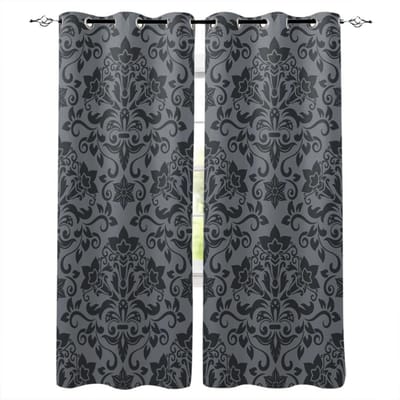 Barokke Gouden Bloemenbladeren Prachtige Raamgordijnen Schilderachtige Gordijnen voor Woonkamer Decoratieve Items Woonkamer 135W x 230H(cm)