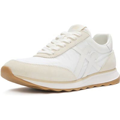 FitFlop Retro-Q FF Fabric/Suede Sneakers Dames Sneakers - Wit