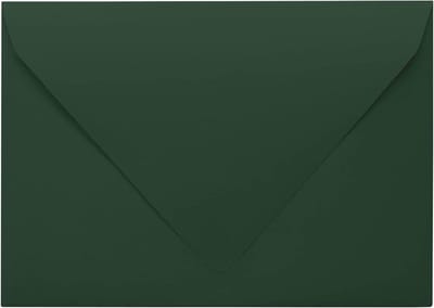 Bruiloft Enveloppen - Uitnodiging Envelop - Kaarten Versturen - V-flap Sluiting - A6 formaat - Donkergroen