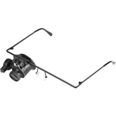 Réparation de montres, lunettes à lentille unique, Loupe grossissante 20x, outil de bijoutier, Loupe à lumière LED