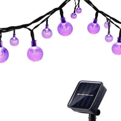 Allecto - Tuinverlichting op Zonne-energie - LED Lichtslinger - Waterdicht en decoratief - Paars - Kerstverlichting Buiten - Geschikt voor Tuinhuis...