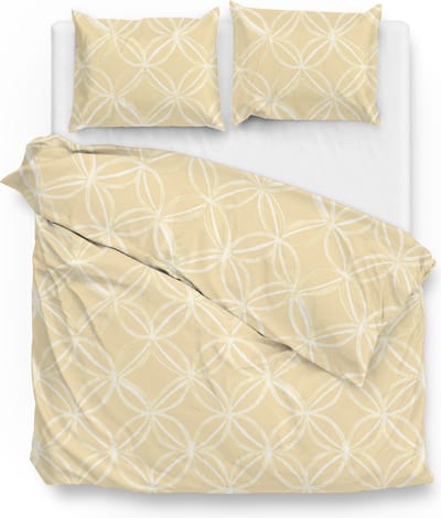 Zohome Agnetha Dekbedovertrek - Tweepersoons - Katoensatijn - 200x200-220cm - Geel